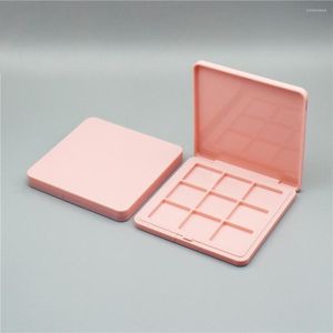 Garrafas de armazenamento Pink vazio 9 colorir uma caixa de plástico de esmalte sólido amostra 10pcs