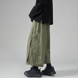 Calça masculina fibbons mass harém joggers homens calças cargo de rua de streetwear hip hop casual bolsos de moletom harajuku moda mulher calça 230320