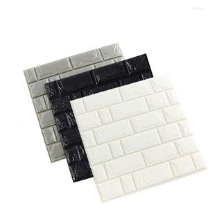 Papéis de parede espessados ​​espessados ​​3D papel de parede auto-adesivo Home TV criativa Background Foam Wall Brick
