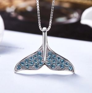 Pendant Necklaces Personality Creative Design Zircon Whale Tail Necklace Charm Exquisite Jewelry For WomenPendant