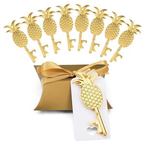 Present Wrap Creative Party Candy Box Golden Pineapple Form Accessories Europeiska och amerikanska bröllopsmaterial 2st