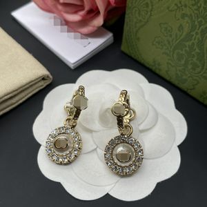Top Quality Luxury Brand Women Earrings Stud Retro Gold Color Extravagant Colorful Pearl Earrings Engagement Earring For Lady Gifts Wholesale Jewelry GE-0147