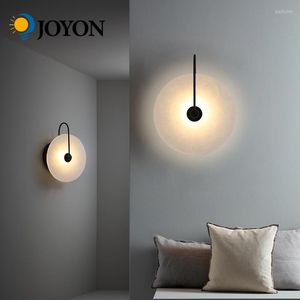Lampade da parete Applique moderne Lampada da arredamento Design Luci a LED per la camera da letto di casa Nera