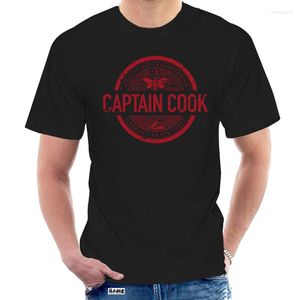 T-shirt da uomo T-shirt Captain Cook per uomo Camicia da cuoco Lettera Tshirt Stampata Regalo di compleanno Top T-shirt Hip Hop Felpe in cotone per adulti 8600Z