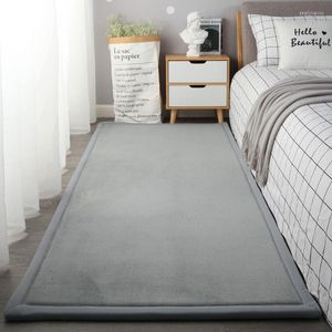 Carpets Coral Fleece Velvet Simple Japanese Tatami 20mm Thick Mats Bedroom Carpet Thickened Children Climbed Playmat Lving Room Rug Pad