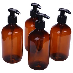 Depolama Şişeleri 4pcs 500ml Pompa Şişe Makyaj Banyo Sıvı Şampuan Seyahat Dağıtıcı Konteyner Sabun Duş Jel