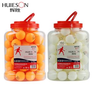 Bolas de tênis de mesa Huieson 60pcsbucket Professional 3 estrelas Tenis Tennis Balls D40mm 2.8g Material ABS Plástico Pingue de pingue -pongue Treinamento adulto 230320