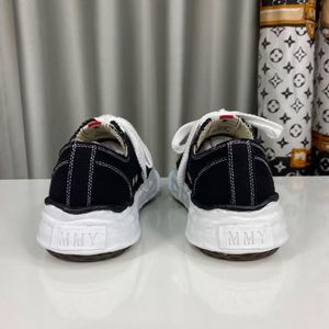 أعلى mmy مع مربع Miona Mihara Yasuhiro Hank Sneakers Sneakers Flats Shoes للجنسين قماش الجلود الدانتيل على شكل أخمص القدم