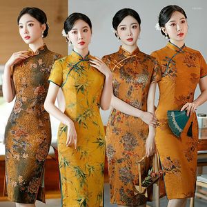 Ubranie etniczne kobiety orientale eleganckie cheongsam szczupły vintage impreza qipao chińska tradycyjna sukienka dobra jakość sukienki wieczorowe Chiny