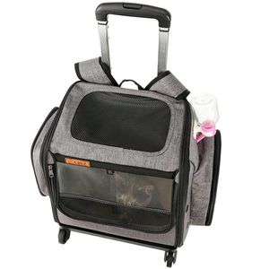 Koffer, faltbar, für Haustiere, Trolley, Katze, Hund, Nest, Universalrad, Gepäck, Rucksack, Handtasche, Ausflug, Wohnmobil, Reisekoffer, Tragetasche, Haustiere, Kinderwagen, 230317