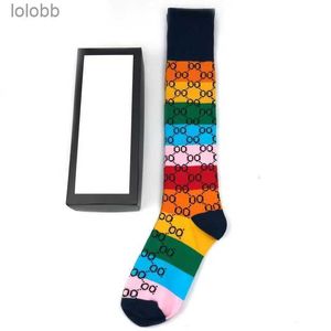 Luxury Stock Designer Mens Womens Socks Wool Stockings Högkvalitativa Senior Streets Bekväm knäben Sock med Box 9Mos''gg ''