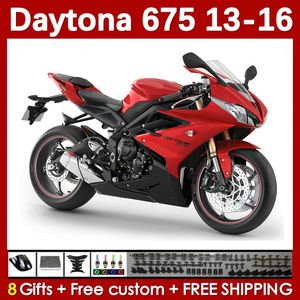 Motorcykelmässa för Daytona 675 675R 2013-2016 BODYWORK 166NO.0 DAYTONA675 13 14 15 16 BODY DAYTONA 675 R 2013 2014 2015 2016 OEM Moto Fairing Kit Glossy Red