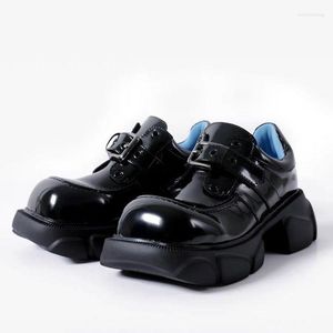 Платье обуви 2023 Black Platform Flats Women Loafers Casual-Up Casual осень Lolita Designer Leather Oxfords