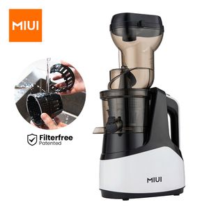 Fruktgrönsaksverktyg miui långsam juicer 7lv skruv kall press extraktor filterfri enkel tvättelektrisk maskin stor kaliber modleprime 230320