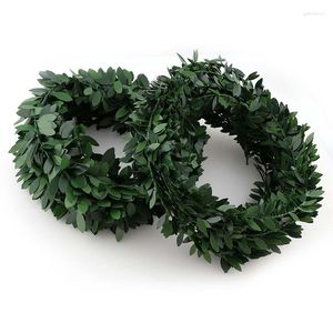Decorative Flowers 750CM Artificial Vine Green Garland Plant Rattan Leaves For Home Decoration Wedding Diy Wreath Gifts