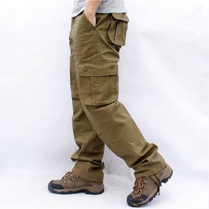 Men's Pants Overalls Men Cargo Pants Casual Multi Pockets Military Tactical Work Pants Pantalon Hombre Streetwear Army Straight Trousers 44 230320