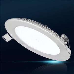 Ultra Thin Dimmable Led Panel Downlight 6w Round LED Ceiling Recessed Light AC110-220V LED Panel Light284j