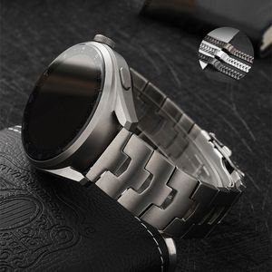 Luxury Business Bracelet Watch Band for Huawei GT2 GT3 Pro 46mm Universal Titanium Metal Strap 22mm band for Samsung Watch 3 45mm S3