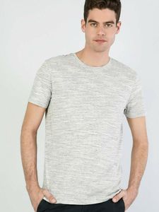 Herren-T-Shirts Colins Men Regular Fit Grey Heather Kurzarm-T-Shirt Mode-Mann-T-Shirts CL1041871