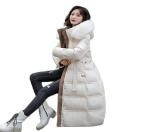 women039s trench coats women Winter Hooded Faux Fur Collar Big Pocket Xlong Belted Coat Mom39