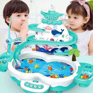 Party Games Crafts Children's Fishing Toys Music Lighting Maglev Track Toy Suit Parentchild Interactive Education Study Game Gifts 230320