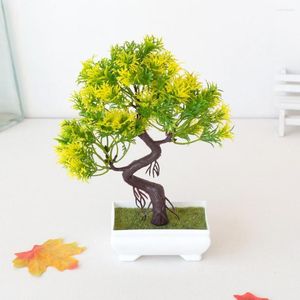 Dekorativa blommor Charmiga kompakta miljövänliga långa livslängd Faux krukväxter för Home Artificial Bonsai Fake Flower