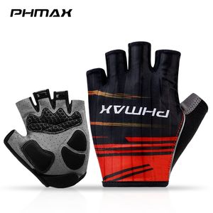 Luvas de ciclismo Phmax Summer Cycling luvas Anti-deslize Mulheres Mulheres meio dedos Luvas de choque respirável Mtb Road Bike luvas 2303317