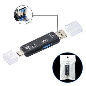 Type-c High-Speed Card Reader TF Android USB to Otg2.0 Mobile Phone Adapter Multi-Functional Card Reader Five-in-One