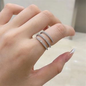 Lüks 925 Sterling Gümüş Spiral Tasarımcı Mücevher Yüzüğü Kadın Parti Spiral Güney Amerika 5A Kübik Zirkonya 18K Altın Pırlanta Yüzükleri Arkadaş Hediye Kutusu Boyutu 5-8