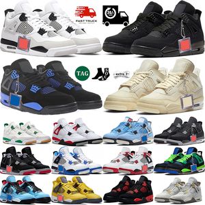 4s Pine Green Basketballschuhe 4 Tag für Männer Frauen Military Black Cat White Oreo Sail University Blue Red Thunder Midnight Navy Bred Cool Grey Infrarot-Sporttrainer