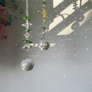 Dekoracje ogrodowe szkła kryształowe pryzmaty 2pcs/zestaw 30 mm okienkujący okno Suncatcher Rainbow Collection BEAD Suncatcher House Decor AA230320
