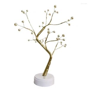 Lampade da tavolo 69HC 36 LED Luce notturna Bonsai Tree Lights Home Party Wedding Decorazioni per interni Materiale plastico per