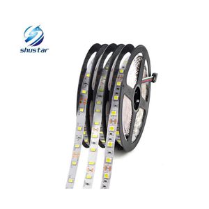 Paski LED Super jasne 5M 5630 5050 3528 SMD 60LED M Strip Light Waterproof Flexible 300LD Cool Pure White White Red Blue Green 12 Dhghp