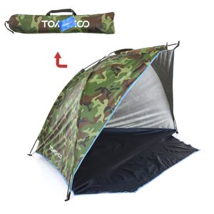 Tents and Shelters Tomshoo Outdoor Beach Tent Sunshine Shelter 2 Person Sturdy 170T Polyester Sunshade Tent for Fishing Camping Hiking Picnic Park 230320