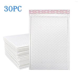 Storage Bags 30pc Bubble Mailers White Poly Mailer Self Seal Padded Gift Bag Packaging Envelope Book Package
