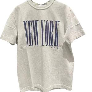 23SS Designer Tide Men's T Shirts Top New York Letter Laminerad tryck Kort ärm High Street Löst överdimensionerad Casual T-shirt 100% Pure Cotton Tops för män och kvinnor