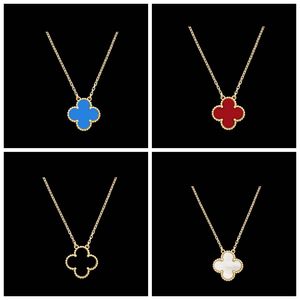 Elegant Brand Clover Necklace Gold Stainless Steel Jewelry for Women Gift