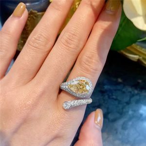 Bling Finger Ring AAAAA Zircon 925 Sterling silver Engagement Wedding Band Rings for Women Bridal Birthday Party Jewelry Gift