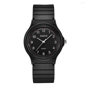 Avanadores de pulso Assista Analog Unsex Ultra-Thin Fils Silicone Quartz Men