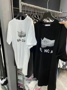 Nova versão 2023 versão avançada de camiseta feminina paris roupas na moda 2b letra impressão gráfica casal de moda francesa designer de marca e mulheres tampos de manga curta Tees B