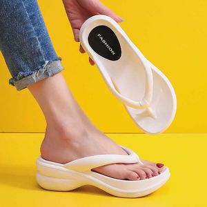 Slippers Eva Thong Flip Flops Women Platform Slippers Summer 2023 Thick Sole Beach Pillow Slides Clip Toe Arch Support Wedges Sandals Z0317