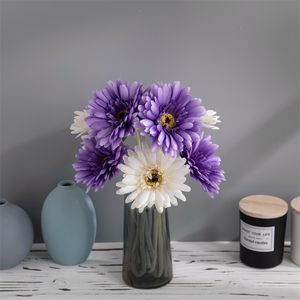 Yapay Çiçekler Gerbera Daisy İpek Çiçekler Sahte Papatya Parti Ev Mutfak Bahçesi Düğün Dekor