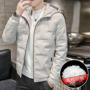 Mężczyzny Down 2023 Kurtka zimowa ciężka płaszcz Koreańskie ubrania robocze Światło i krótka marka mody