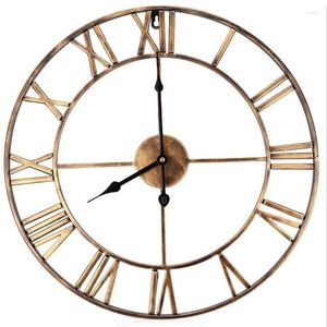 Wall Clocks Nordic Metal Roman Style Iron Clock Outdoor Garden Accurate Numeral Creative Home Decoration Decorat