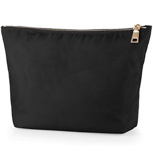 4pcs Cosmetic Bags Women Nylon Black Dumpling Shaped Copper Zipper Travel Storage Bag