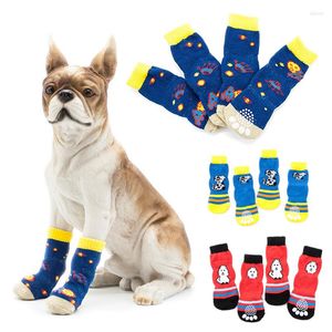 Dog Apparel Soft Warm Anti-slip Socks Cat Breathable Pet For Puppy Chihuahua Knits Cute Supplies