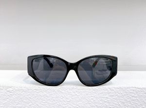 0258s Black Grey Oval Sunglasses for Women Cat Eye Shape Large Sun Glasses Designers Sunglasses Shades Occhiali da sole Glasses UV400 Eyewear with Box