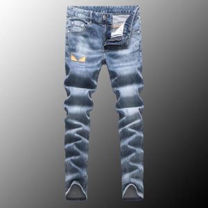 Mäns jeans designer 2023 designer herrar jeans mode vaqueros montana svarta smala byxor stretyouth trender 9fyp