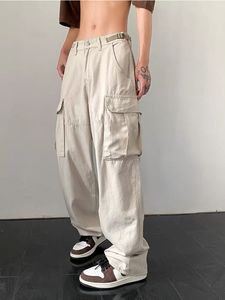 Damenhosen Capris HOUZHOU Vintage Baggy Cargo Hosen Frauen Japan Stil Harajuku Hippie Streetwear Schwarze Hosen Weibliche Übergroße Koreanische Mode 230321