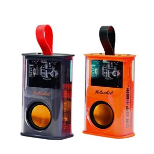 A36 RGB Bluetooth Speaker Mini Wireless Transparent Stereo Sound Music Box with LED Flashing Party Audio Player in Retail Box